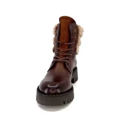 Montagne|Bottines<Ivoire0460a Bottines Ivoire Viyan Cuir Marron