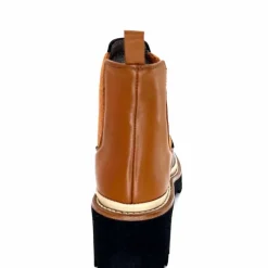 Masculin|Fantaisie<XSA Bottines Legères 9176 Cuir Noir & Camel BordeauxRouge