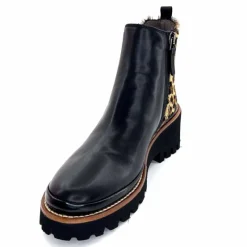 Animalier|Elégant<XSA Bottines Légère 9829 Cuir Noir Léo LéopardNoir