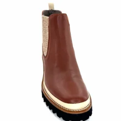 Bottines<XSA Bottines Légères 9176 Cuir Rouge Marron