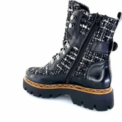 Montagne|Bottines<Mjus Bottines L43204 401 Cuir Textile Tweed Noir