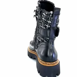 Montagne|Bottines<Mjus Bottines L43204 401 Cuir Textile Tweed Noir