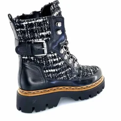 Montagne|Bottines<Mjus Bottines L43204 401 Cuir Textile Tweed Noir