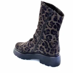 Animalier|Bottines<Mjus Bottines L44208 201 Daim Motif Léo Gris Marron