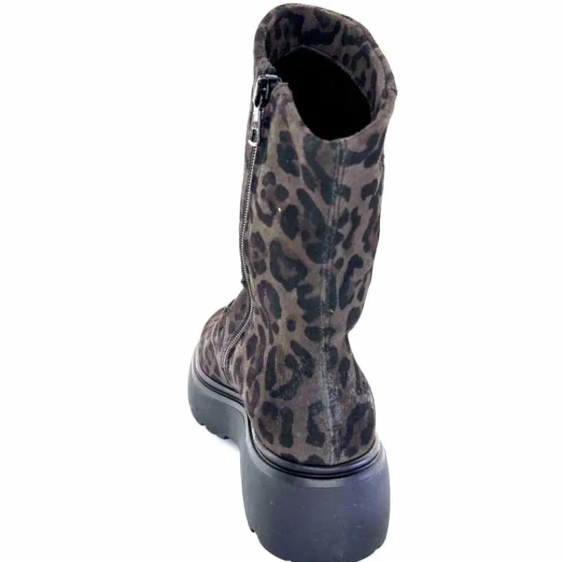 Animalier|Bottines<Mjus Bottines L44208 201 Daim Motif Léo Gris Marron