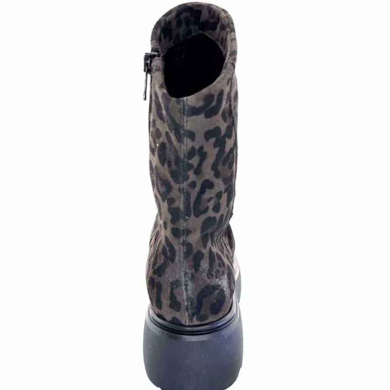 Animalier|Bottines<Mjus Bottines L44208 201 Daim Motif Léo Gris Marron