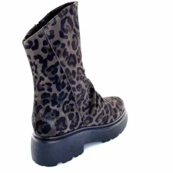 Animalier|Bottines<Mjus Bottines L44208 201 Daim Motif Léo Gris Marron