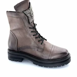 Rock|Fantaisie<Mjus Bottines M77277 301 Cuir Bronzo Bijoux Argent Marron