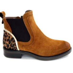 Animalier<MKD Bottines Dean Daim Marron