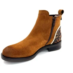 Animalier<MKD Bottines Dean Daim Marron