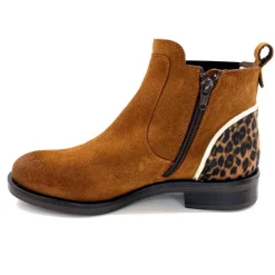 Animalier<MKD Bottines Dean Daim Marron