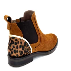 Animalier<MKD Bottines Dean Daim Marron