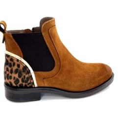 Animalier<MKD Bottines Dean Daim Marron