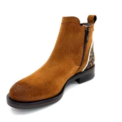 Animalier<MKD Bottines Dean Daim Marron