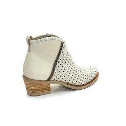 Bottines Eté<MKD Bottines Ferial Cuir Blanc Crème