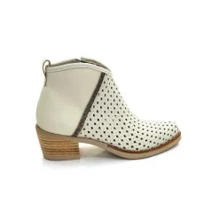 Bottines Eté<MKD Bottines Ferial Cuir Blanc Crème