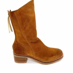 Talon|Féminin<MKD Bottines Jazon Daim Marron