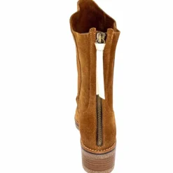 Talon|Féminin<MKD Bottines Jazon Daim Marron