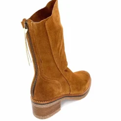 Talon|Féminin<MKD Bottines Jazon Daim Marron
