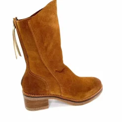 Talon|Féminin<MKD Bottines Jazon Daim Marron