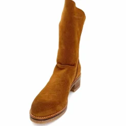 Talon|Féminin<MKD Bottines Jazon Daim Marron