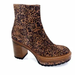 Talon|Animalier<Pons Quintana Bottines 10078.022 Daim Léo Léopard