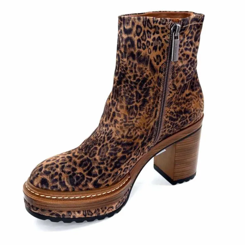 Talon|Animalier<Pons Quintana Bottines 10078.022 Daim Léo Léopard