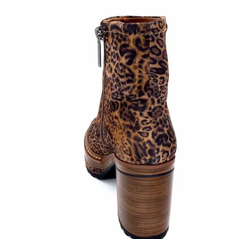 Talon|Animalier<Pons Quintana Bottines 10078.022 Daim Léo Léopard