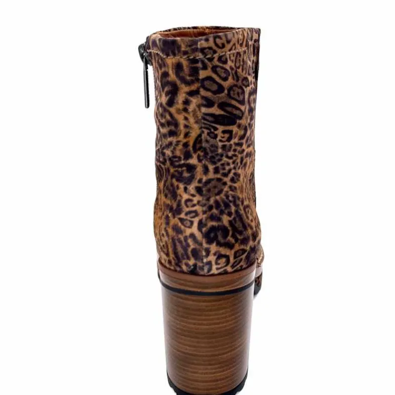 Talon|Animalier<Pons Quintana Bottines 10078.022 Daim Léo Léopard