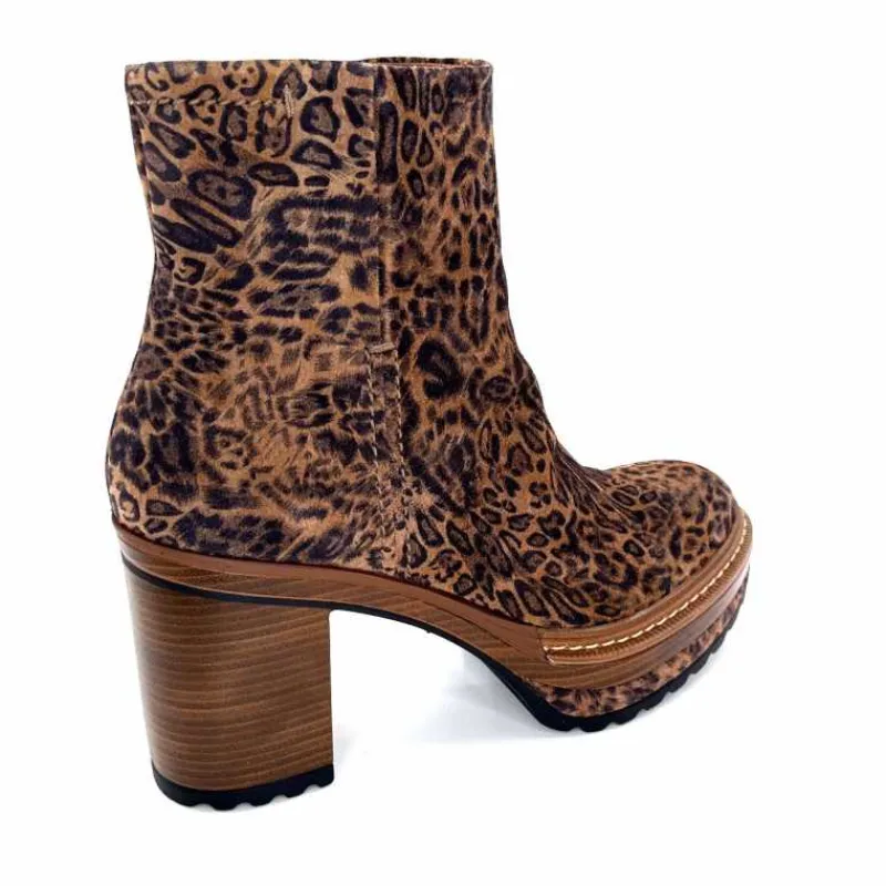 Talon|Animalier<Pons Quintana Bottines 10078.022 Daim Léo Léopard