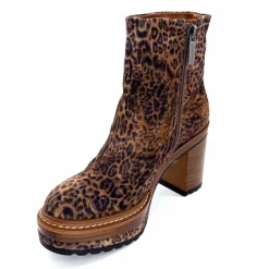 Talon|Animalier<Pons Quintana Bottines 10078.022 Daim Léo Léopard