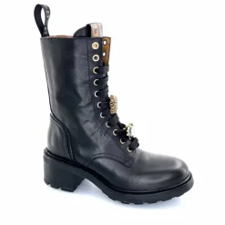Bijoux|Bottines<GioPiu Bottines Rangers Lacées Gio+ Afra 44a Cuir Bijoux Noir