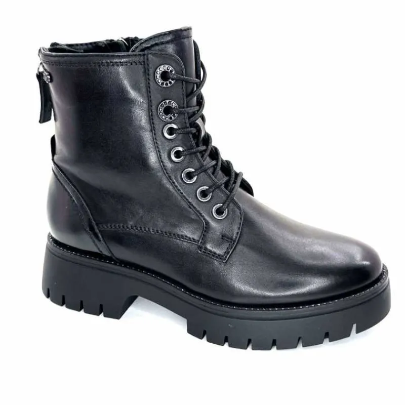 Rock|Masculin<Regarde Le Ciel Bottines Leticia 05 Cuir Noir