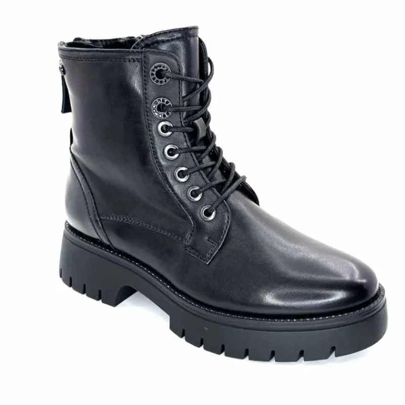 Rock|Masculin<Regarde Le Ciel Bottines Leticia 05 Cuir Noir