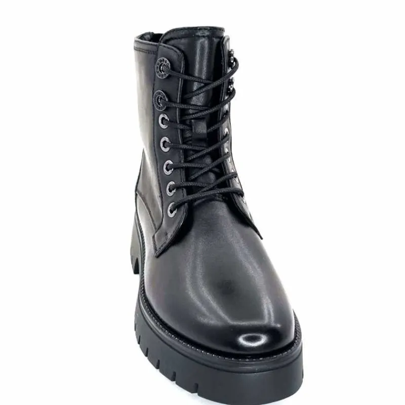 Rock|Masculin<Regarde Le Ciel Bottines Leticia 05 Cuir Noir