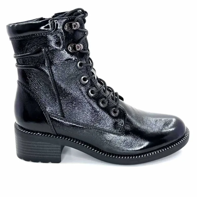 Rock|Masculin<Regarde Le Ciel Bottines Emily Cuir Vernis Noir