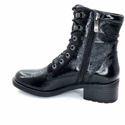 Rock|Masculin<Regarde Le Ciel Bottines Emily Cuir Vernis Noir
