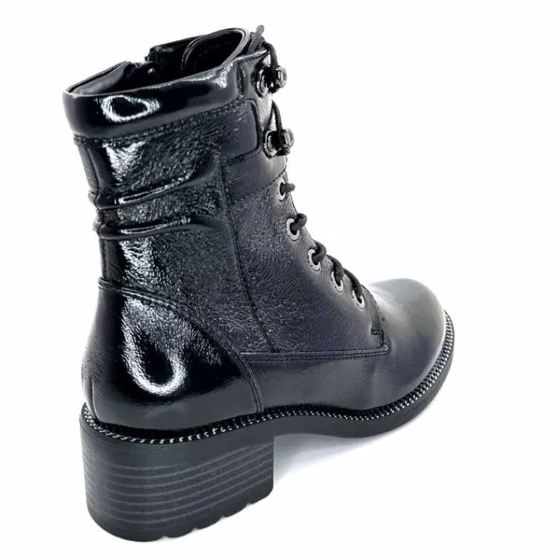 Rock|Masculin<Regarde Le Ciel Bottines Emily Cuir Vernis Noir