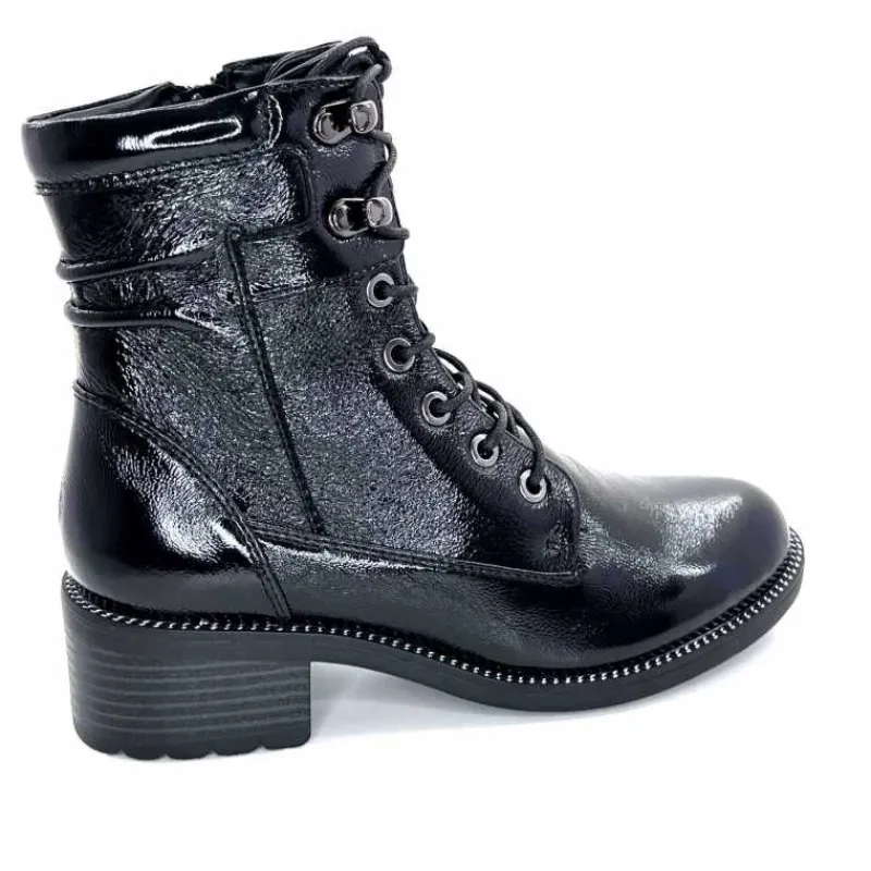 Rock|Masculin<Regarde Le Ciel Bottines Emily Cuir Vernis Noir