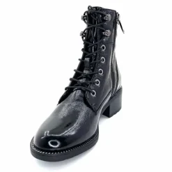 Rock|Masculin<Regarde Le Ciel Bottines Emily Cuir Vernis Noir