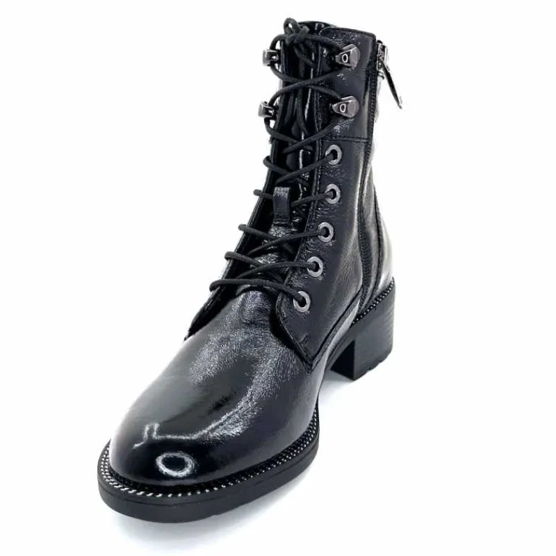 Rock|Masculin<Regarde Le Ciel Bottines Emily Cuir Vernis Noir