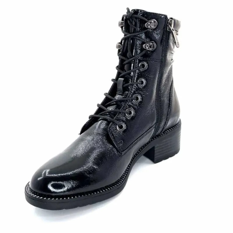 Rock|Masculin<Regarde Le Ciel Bottines Emily Cuir Vernis Noir