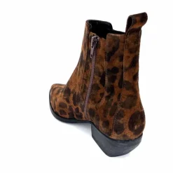 Animalier|Santiags<Ivoire0341a Bottines Santiags Ivoire Ar230p Daim Léo Léopard