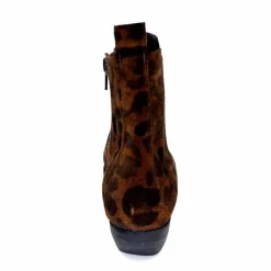 Animalier|Santiags<Ivoire0341a Bottines Santiags Ivoire Ar230p Daim Léo Léopard
