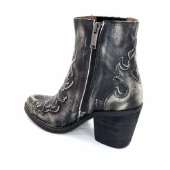 Talon|Rock<Minka Bottines Santiags Horlene Cuir Gris GrisFoncé