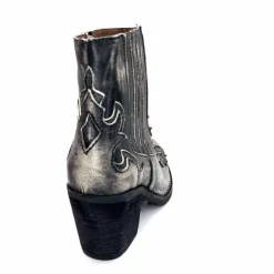 Talon|Rock<Minka Bottines Santiags Horlene Cuir Gris GrisFoncé