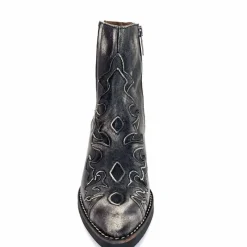 Talon|Rock<Minka Bottines Santiags Horlene Cuir Gris GrisFoncé