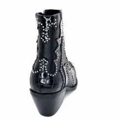Rock|Fantaisie<noa harmon Bottines Santiags 9098 Cuir Noir
