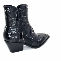 Rock|Fantaisie<noa harmon Bottines Santiags 9098 Cuir Noir