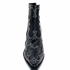 Rock|Fantaisie<noa harmon Bottines Santiags 9098 Cuir Noir
